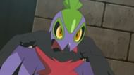 Shiny Hawlucha as it appears in the anime (Image via The Pokemon Company)